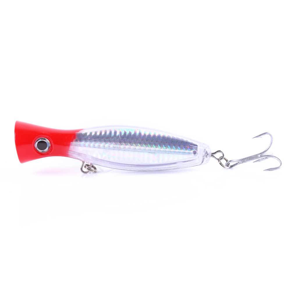 1pc Hard Popper Lure Topwater Popper Bait 13cm 43g Artificial Fishing Bait Accessories With 1/0# Treble Hook Lures