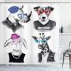 Funny Animal Shower Curtain Giraffe Jungle Safari Tropic African Wildlife Black And White Modern Designer Cool Bathroom Decor