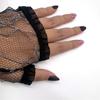 Halloween Gloves for Women Elegant Sun Protection Fingerless Costume Long Glove Spiders Web Lace Gloves for Women