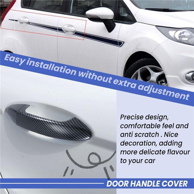 AA92-Car Exterior Door Handle Cover Sticker For Ford Fiesta 2009 2010 2011 2012 Accessories