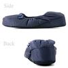 Kirsch Blute Portable Slippers with Room Grosgrain and Mini 3.5cm Heels, Shoes, Navy, Ribbon, KS35C-NS20 (L)