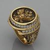 Hot-selling retro gold eagle diamond ring, a creative and fashionable men's ring with a European and American style
