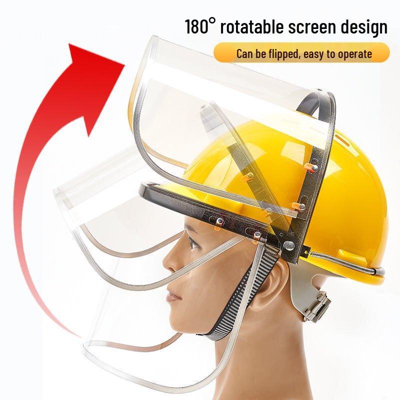 Industrial Safety Helmet with High-Temperature Face Shield