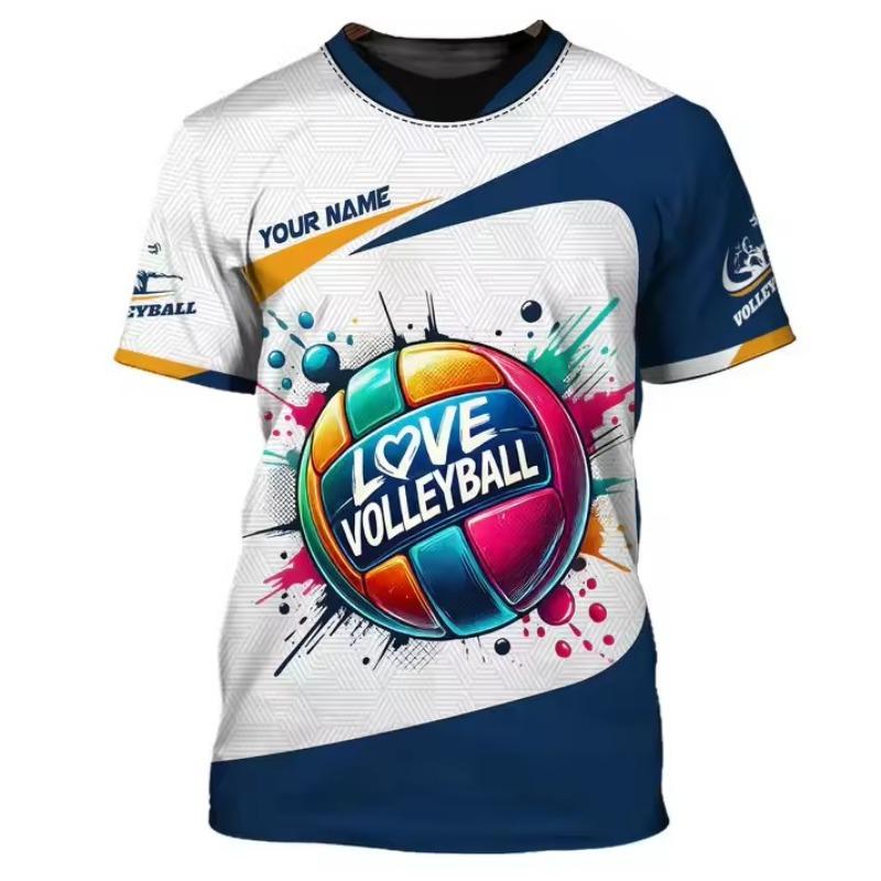 Oversize Men T-Shirt Volleyball 3D Print Fashion T Shirt Men Tops Tees Summer Short Sleeved Casual Loose Tshirt Male Clothing