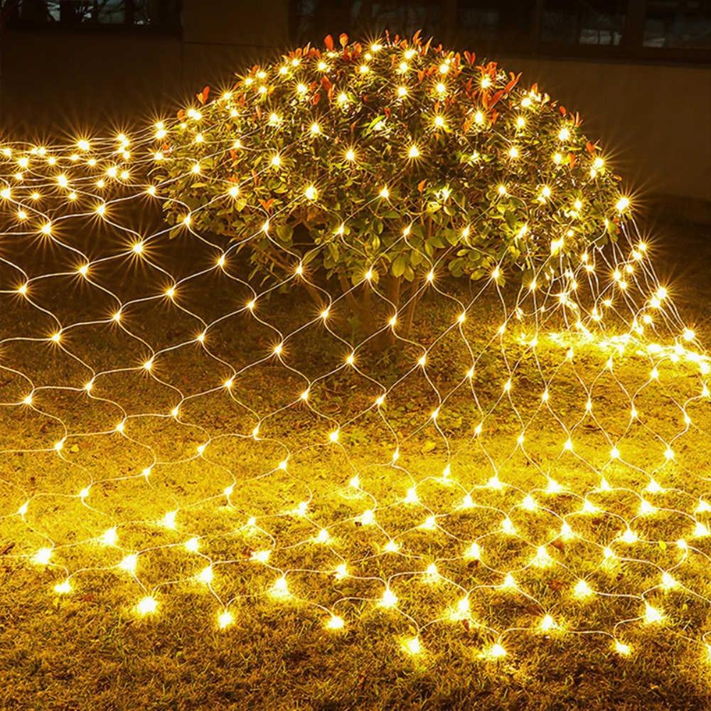 3 Color LED Net Mesh String Light Waterproof Christmas Tree Light  Courtyard Lighting