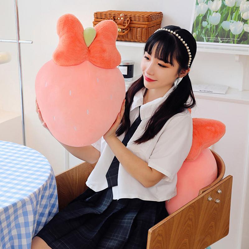 26Cm Pluș Moale Căpșună Drăguț Desen Animat Fruct Jucărie de Pluș Fructe Pernă de Sofa Jucărie Amuzantă pentru Dormit Cadou Fată