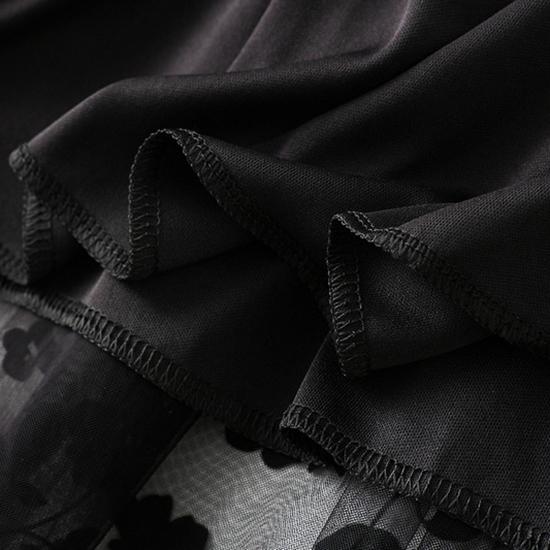 Flokowanie siateczkowa półspódniczka damska letnia średniej długości wąska drapowana spódnica z przędzy Super wróżka plisowana spódnica moda odzież damska