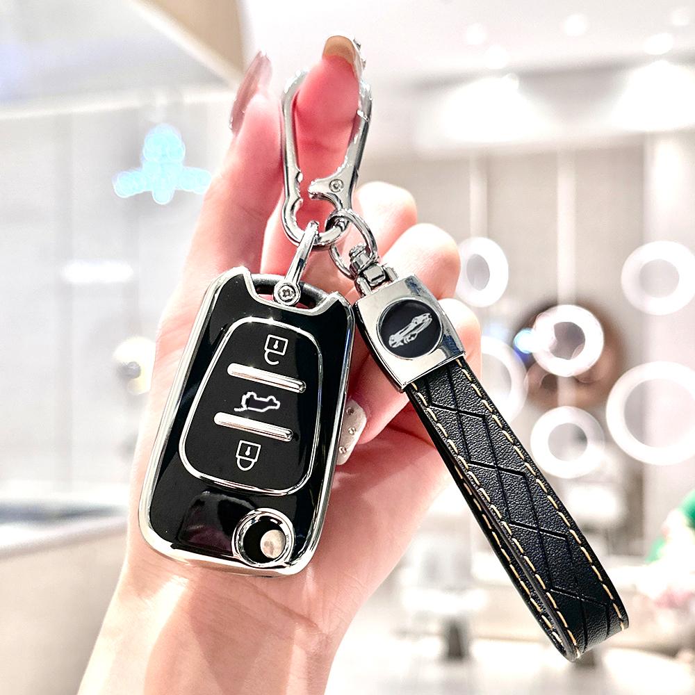 Fashion Soft Tpu Shell For Kia Rio K7 K5 Sportage Sorento For Hyundai Elantra Azera I20 I30 Veracruz Veloster Car Key Cover Case