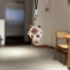 Cute Flocked 3D Resin Bear Keychain Sweet Creative Student Phone Chain Pendant Bag Accessory Phone Strap Gift