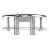 8in Boat Pull Up Cleats 316 Stainless Steel Retractable Flush Mount Dock Cleats with Backing Plate and Lock Nuts
