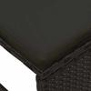 Garden Sofa Set with Cushions 6 Pcs Black Poly Rattan
