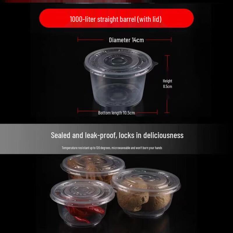 Disposable Plastic Round Bowls with Lids