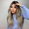 ALAN EATON Long Wavy Synthetic Hair Wigs Cosplay Party Daily Heat Resistant Wigs for Women