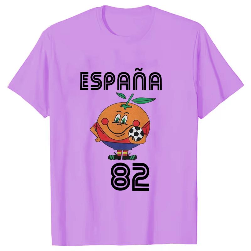 

T Shirt Men Women s T-Shirt Tops Crewneck Espana 82 Spain Mascot 1982 Soccer Football Tee Shirt Clothing Plus Size Short Sleeve S