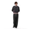 Mens Vintage Baseball Jacket Striped Casual Outerwear Fall Loose Fit Stand Collar Windproof