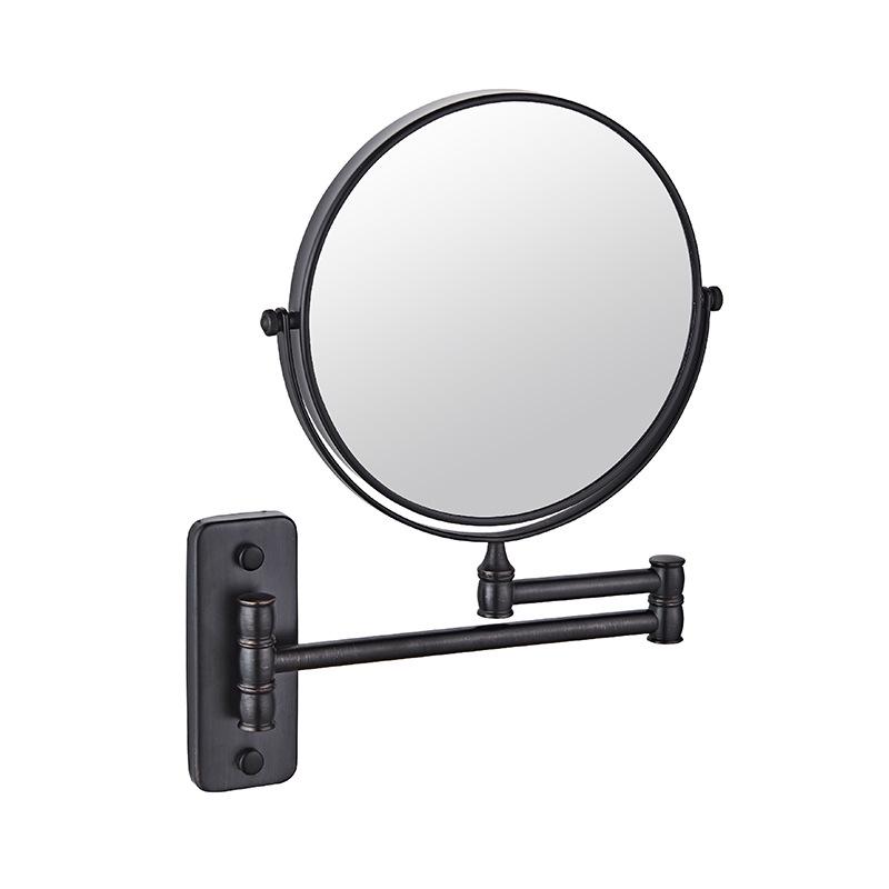Wall-Mounted Double-Sided Foldable Makeup Mirror with Magnification for Bathroom and Toilet.