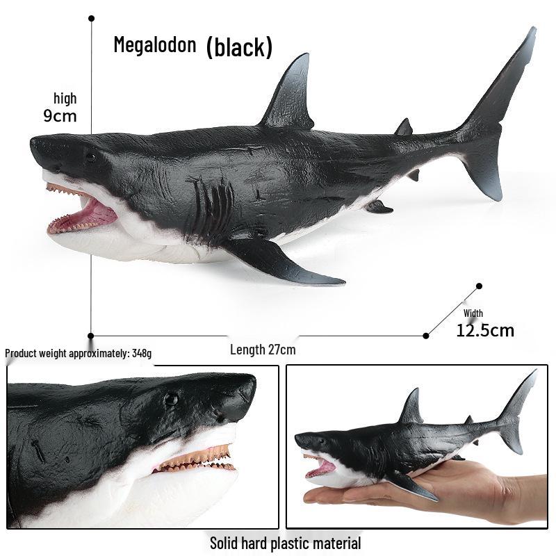 Prehistoric Megalodon Model: Large Solid Shark Toy Ornament