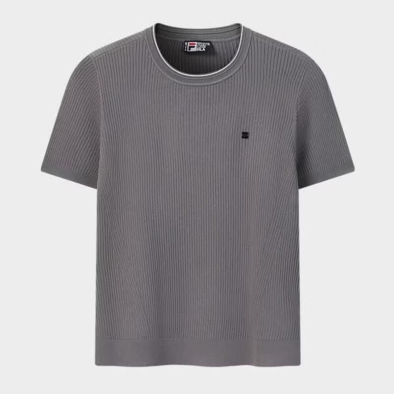 FILA Women s Summer Knitted Short Sleeve Top L