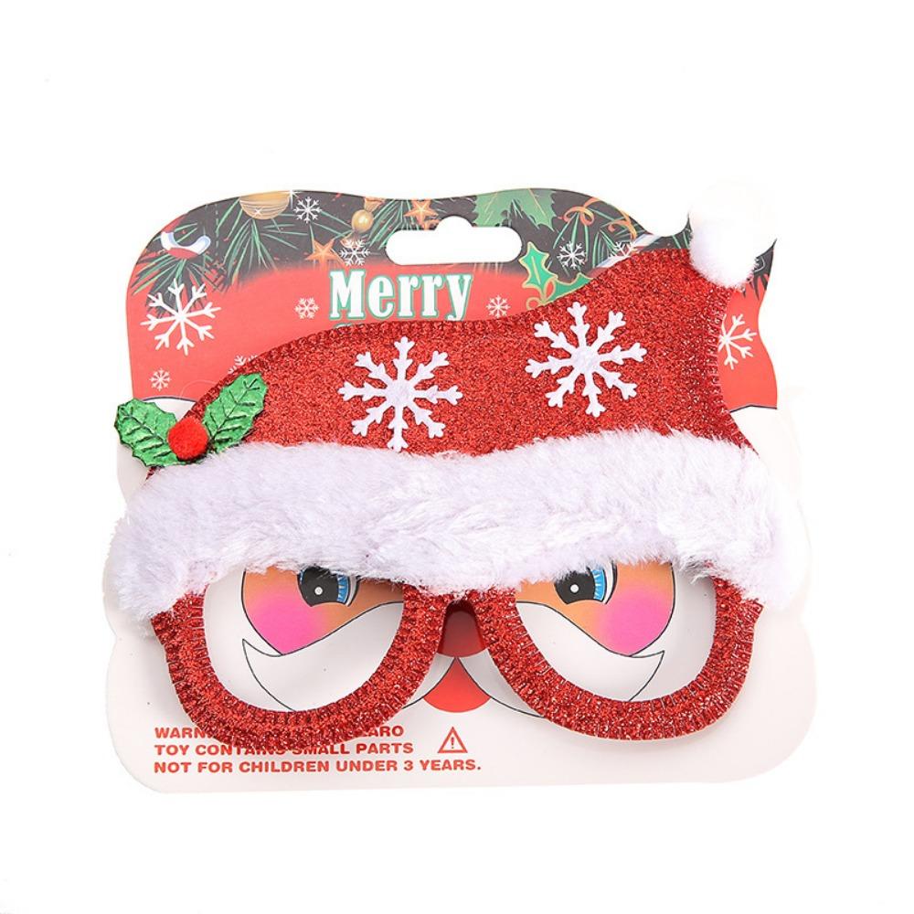 Christmas Glasses Frame, Christmas Decorative Glasses, Christmas Glasses, Santa Claus Glasses, Party Decorations, Free Cardboard