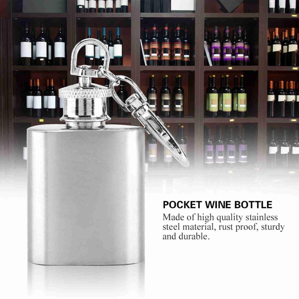 2pcs Stainless Steel Stainless Steel Liquor Bottle Silver Pocket Wine Bottle  Camping