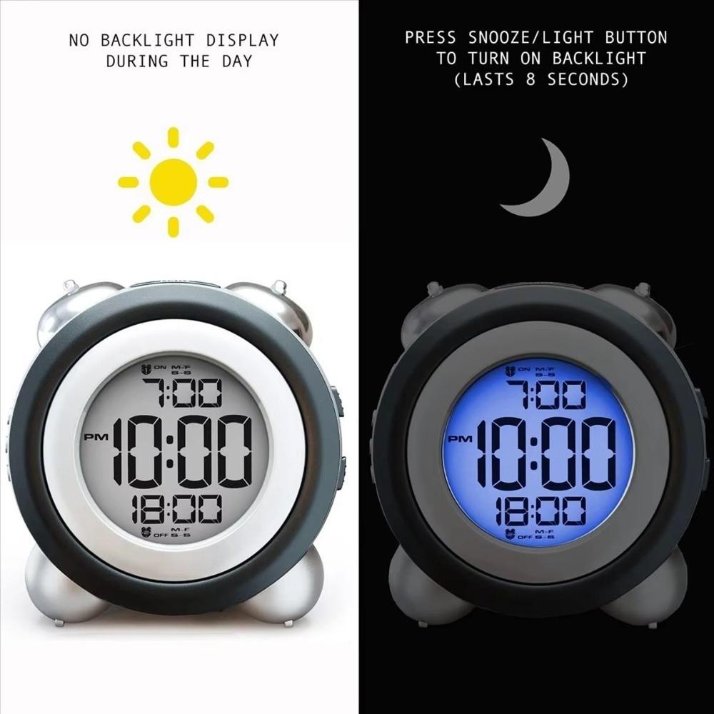 Time Date Display Dual Alarm Clock Blue Backlight Smart Alarm Clock Digital Clock  Outdoor Activity