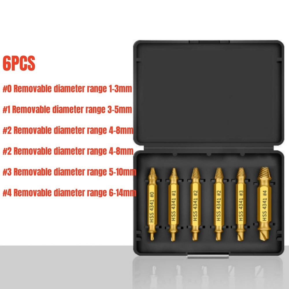 Extractor de șuruburi deteriorat Set de șuruburi rupte dezlipit Instrument cu cap dublu Demontare ușoară Demontare dinți de alunecare a șuruburilor Dispozitiv de îndepărtare a demolarii