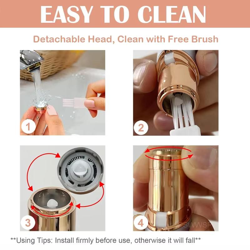 2026 New Electric Facial Hair Remover for Women Painless Eyebrow Trimmer Upper Lip Chin Bikini Portable Hair Removal Device
