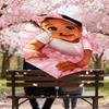 1PC Pink Heart Print Umbrella-8-Rib Reinforced Portable Folding Travel Suitable for All Seasons Outdoor Daily Use  -J0402