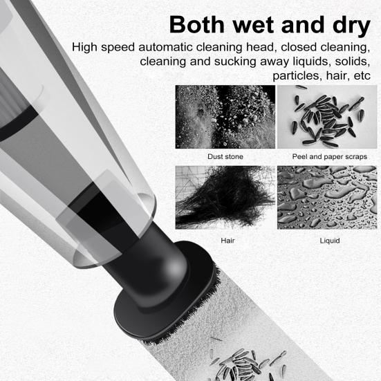 Car Vacuum Cleaner with Strong Suction Wireless Handheld Vacuum Washable Filter Screen USB Charging Cleaner for Car Sofa