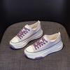 2025 New Casual Fashion Versatile Platform Canvas Shoes Women's Retro Niche Ins Casual Sports White Shoes