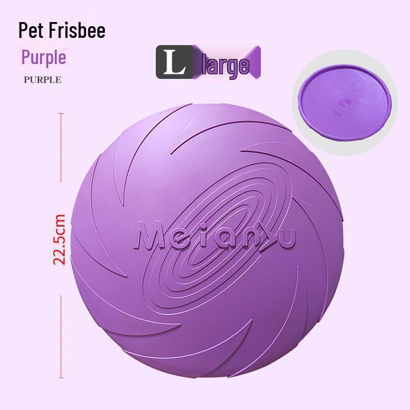 Silicone Bite-Resistant Floating Dog Frisbee Toy for Training Border Collies & Large Dogs