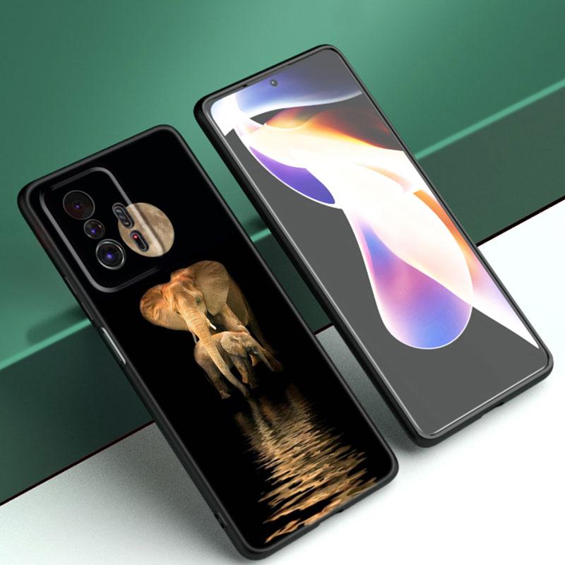 

Черный силиконовый чехол для телефона Animal Elephant для Xiaomi Mi 9 SE 8 10T 11 12 13 Lite 9T 11T 12S 12T 13T 14 Pro 5G NE 11i 12X Xiaomi Mi 9SE