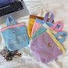 Student Stationery Mesh Storage Bag Makeup Brush Zipper Makeup Bag Women Cosmetic Bag  Beach