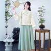 New Autumn/Winter Retro Suede Tang Suit: Stylish and Comfortable Han-Inspired Hanfu Cheongsam Top Tea Suit