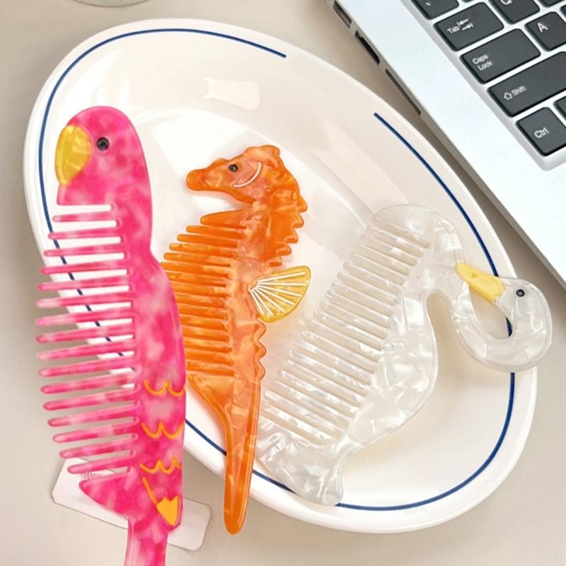 Haarkamm in Zeichentrickfiguren-Form mit glatten Acetat-Zinken für das tägliche Styling, für Männer, Frauen, Kinder
