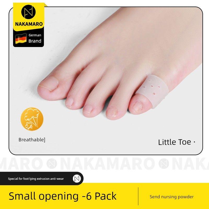 

German Brand Toe Sleeve Silicone Anti-Wear Size Toe Nail Protection Toe Cover Stickers Shoes Anti-Extrusion Wear Foot [Breathable Style] 6 Small Openings