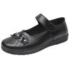 Spring and Summer Shoes, Sandals, Comfortable Soft-soled Leather Shoes, Flat-soled Non-slip Medium-sized Elderly Retro Single Shoes