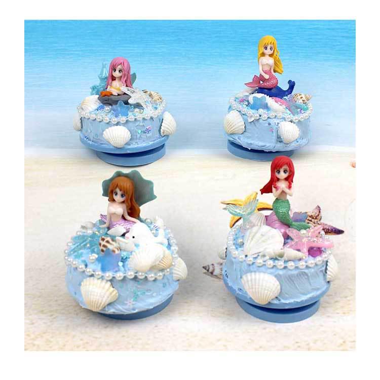 Meerjungfrau Puppe DIY Spieluhr Bausatz: Kreatives handgemachtes Spielzeug mit Kleber