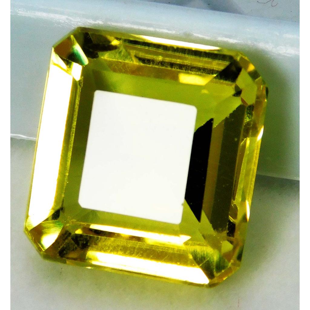 Natural Square Cut 13 Ct Ceylon Sri Lanka Yellow Sapphire Gemstone