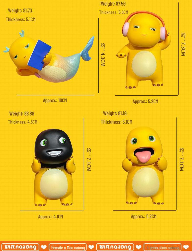 Genuine Milk Dragon Blind Box Doll: Trendy Office Decor & Play Figure