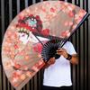 Large Decorative Folding Fan Chinese Classical Peking Opera Prop Fan Wall Mounted Abanico Decorative Background Wall Ventilador