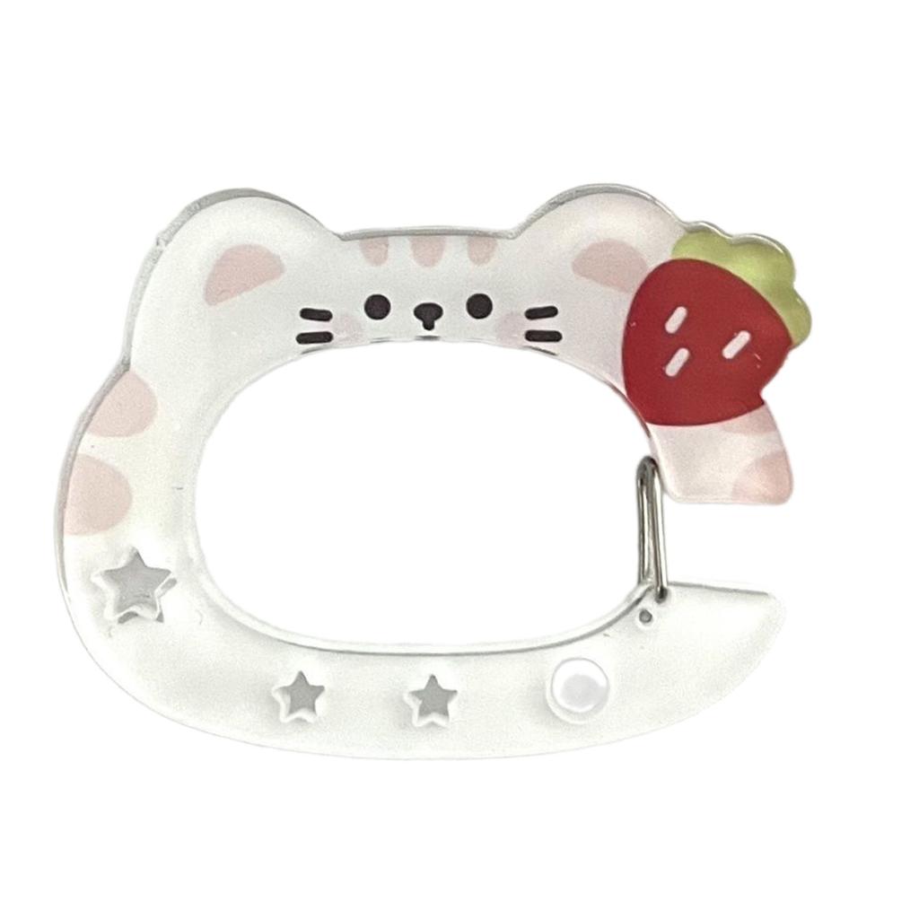 Lightweight Acrylic Carabiner Keychain Backpack Pendant Handbook Decoration Unique Gift for Students Office Workers