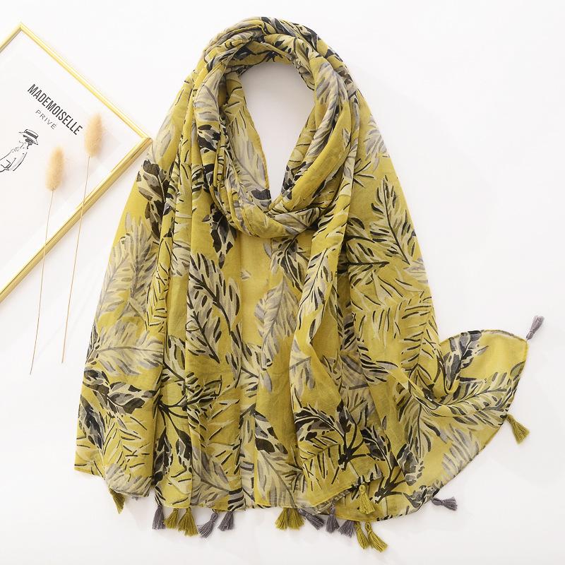 Women Fashion Aztec Lovely Floral Tassel Viscose Shawl Scarf Lady Print Pashmina Stole Wrap Snood Bufandas Muslim Hijab Sjaal