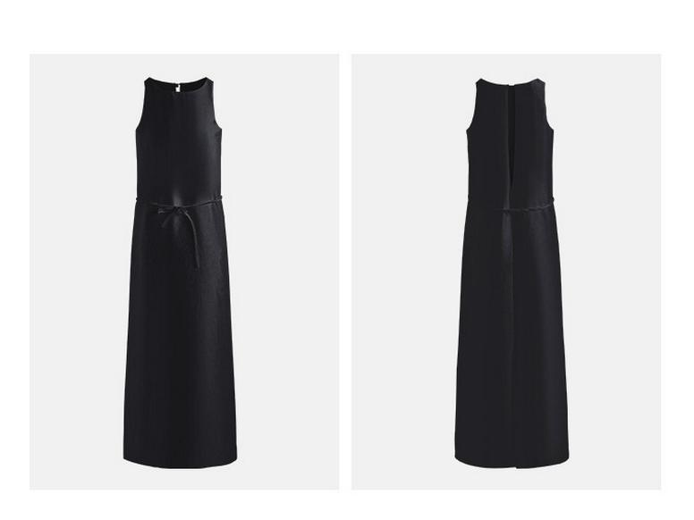 Damen Vorverkauf Ärmelloses Schwarzes Sommerkleid - Schlankmachendes und Stilvolles Design
