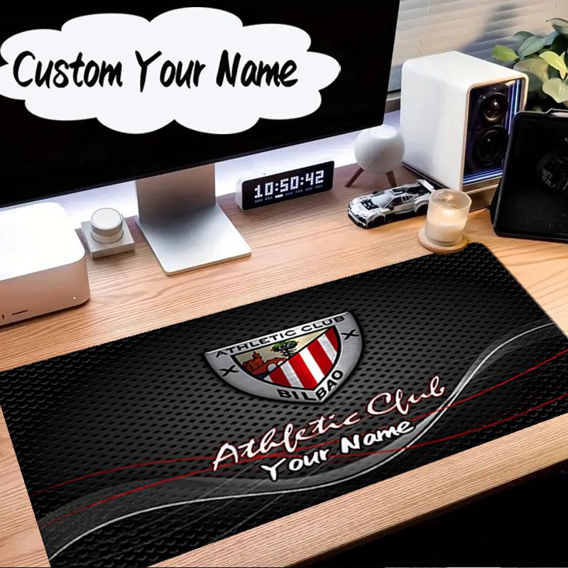 Custom Name Mouse Pad Athletic Club Bilbao Crest Mouse Pad Desk Mat, Non-Slip Rubber Backer Pad For Computer Notebook Gaming Mouse Pad Birthday Gift