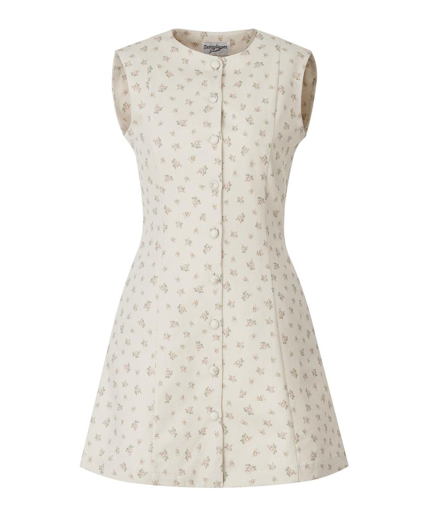 Zero Planet Karina Button Dress Set [Flower]
