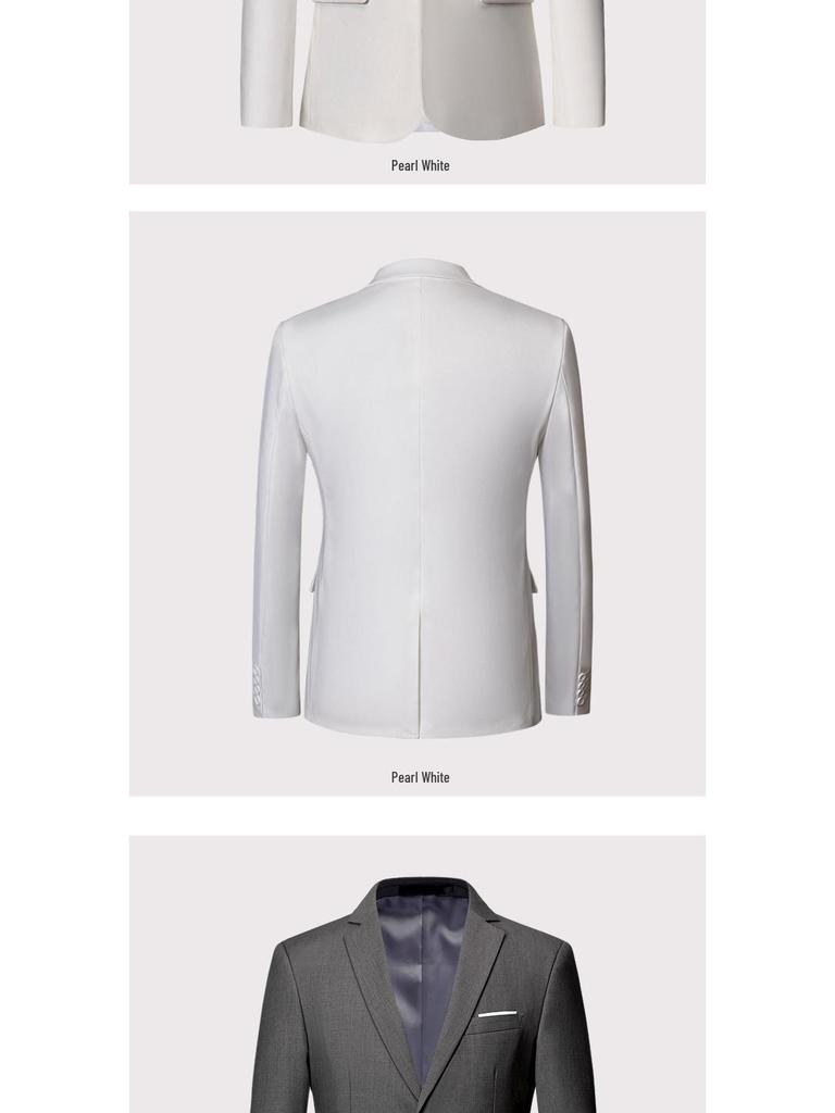 2024 Plus Size Slim Fit Solid Color Business Blazer