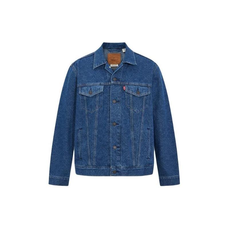 Levis Solid Color Comfortable Long Sleeve Denim Jacket Men Jackets Blue 72334-0408