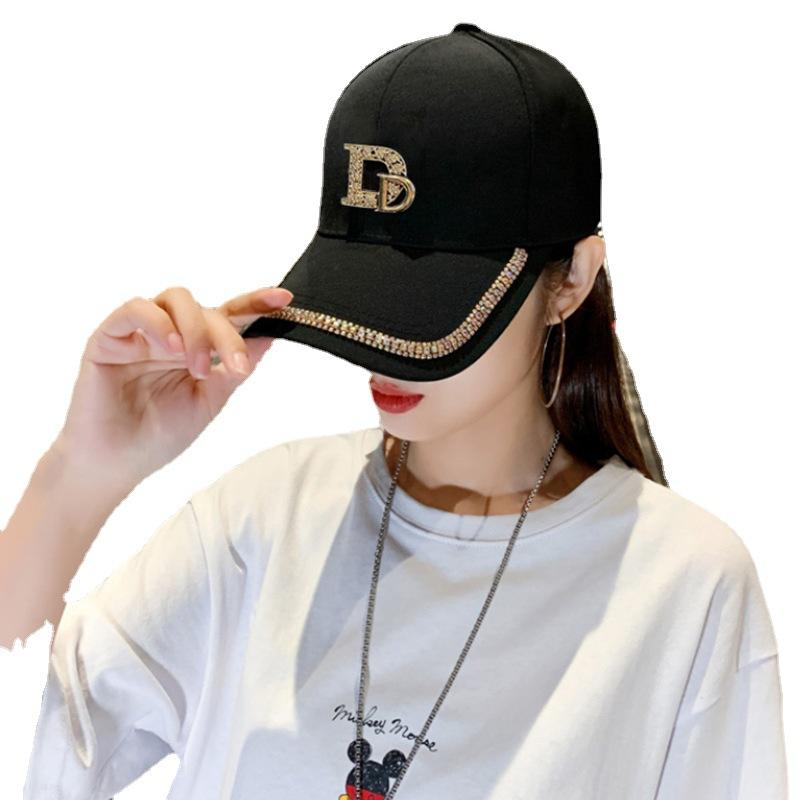Hat Women's Summer Diamond Baseball Cap Outdoor Sunscreen Shade Tide Brand Rhinestone Cap