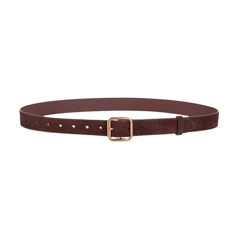 Korean Style Ins Style Belt Women's Belt Matte Reverse Velvet Fashionable Versatile Decorative Jeans Dress Belt Women